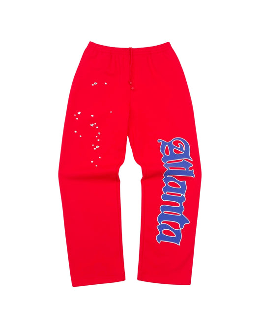 SP5DER RED ATLANTA SWEATPANTS