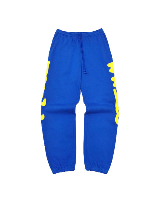 SP5DER BLUE SWEATPANTS