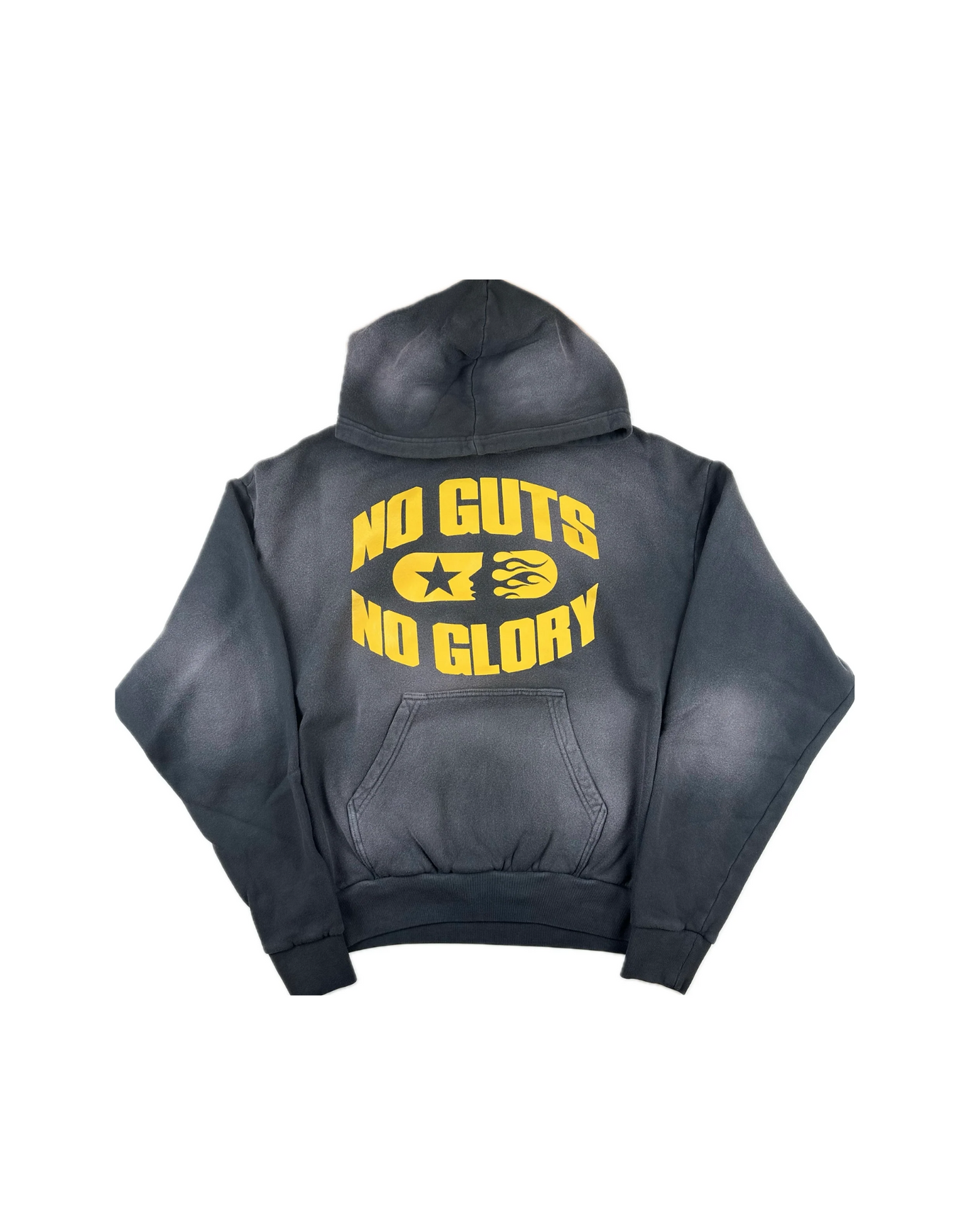 HELLSTAR NO GUTS BO GLORY HOODIE ‘WASHED BLACK’