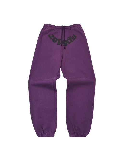 SP5DER PURPLE SWEATPANTS